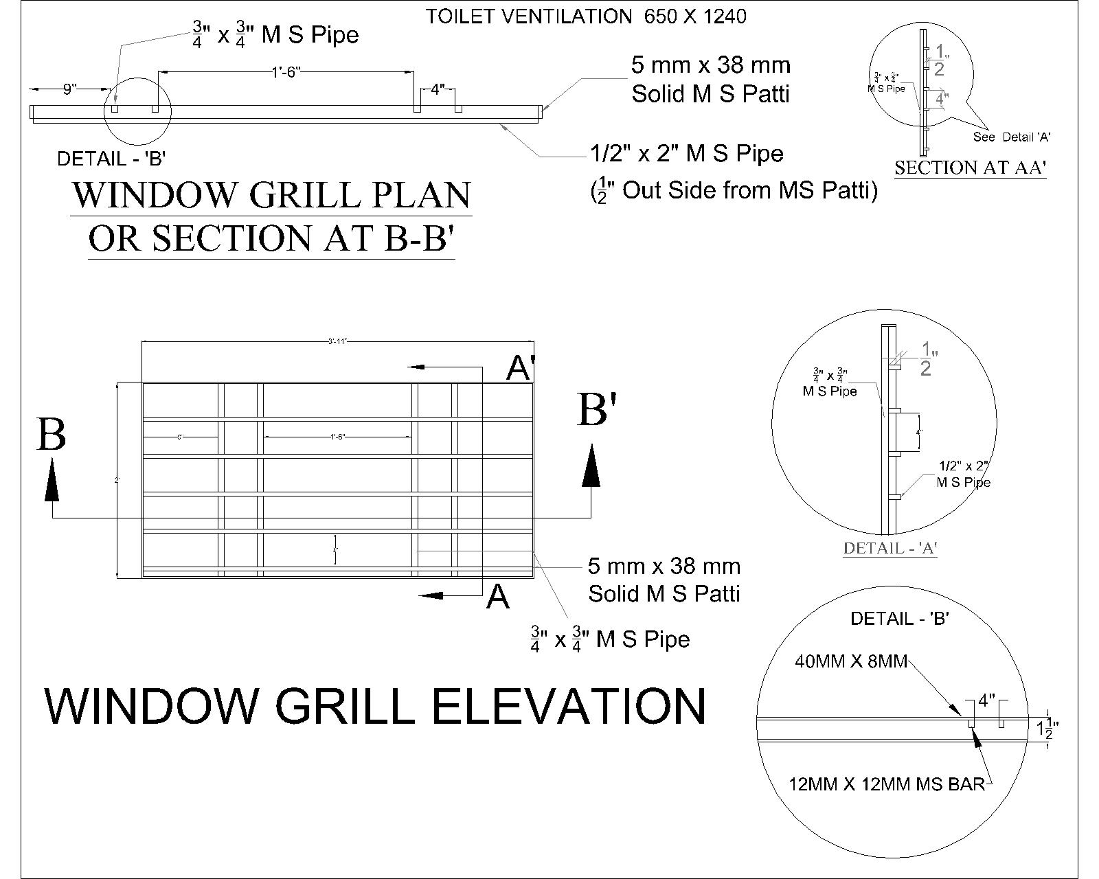 How To Calculate The Cost Of MS Window Grill?/ Estimation, 40 OFF
